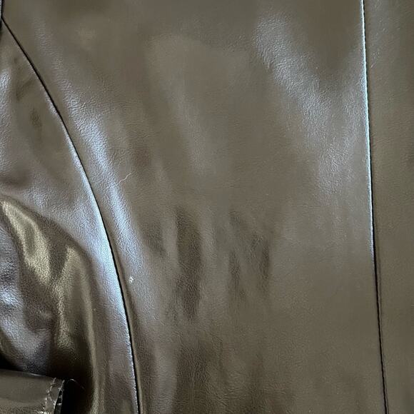NEW To The Max Whipstitch 90s Faux Leather Longline Hourglass Boho Jacket S NWOT - Picture 16 of 16